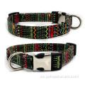 Collar de perro de lona de tweed de estilo étnico de estilo étnico personalizado